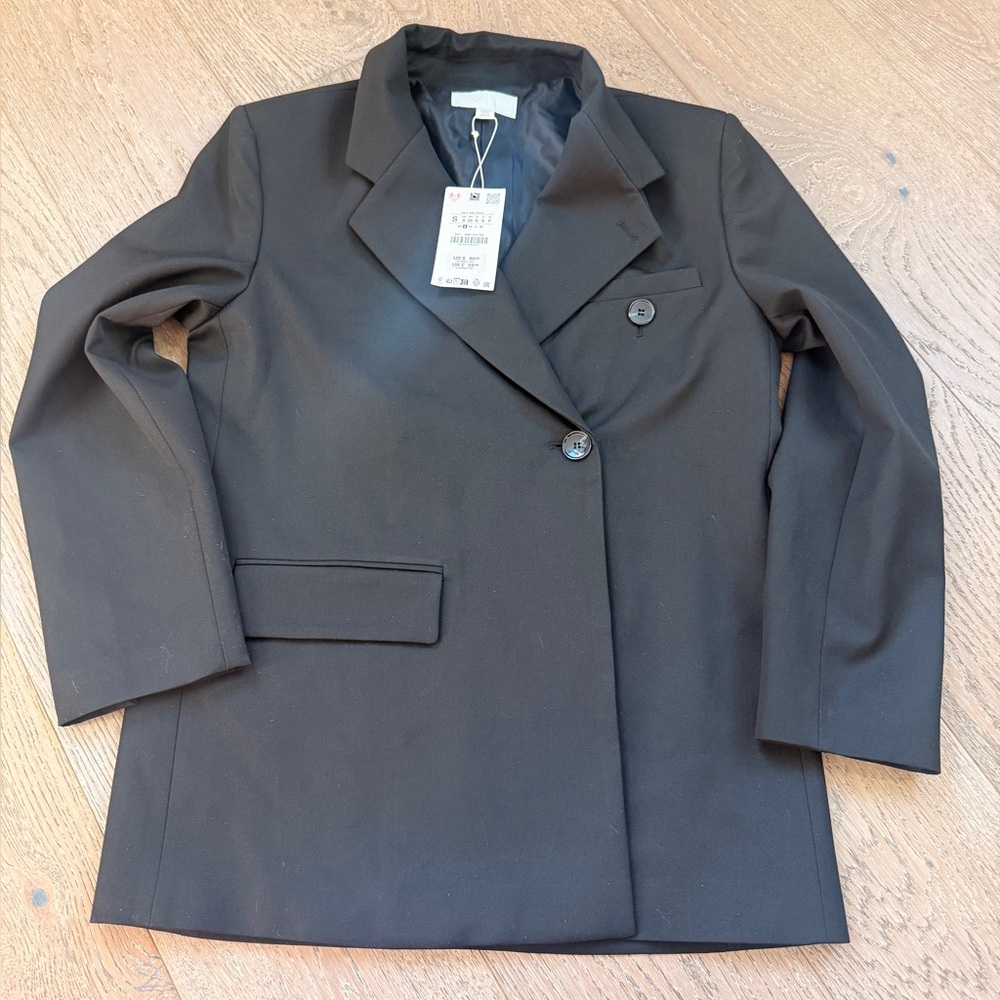 NWT zara oversized double breasted blazer 9268/640